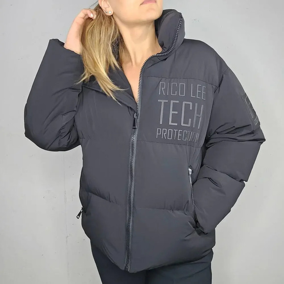 NWT Y2K Designer Rico Lee Unisex Down Puffer Jacket sz M - Picture 6 of 9